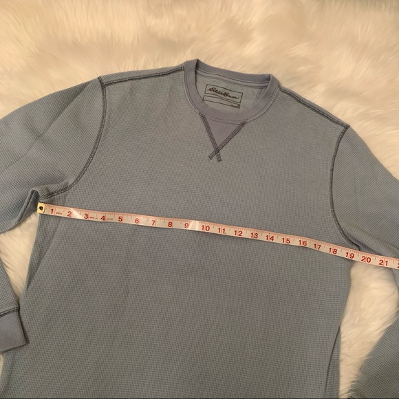 Eddie Bauer Quartz Trail Long-Sleeve Thermal Crewneck Shirt Waffle knit Mens S - Picture 9 of 10